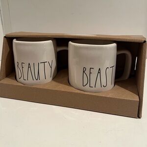 New in Box Rae Dunn Artisan Collection by Magenta, Beauty and Beast Mug Set